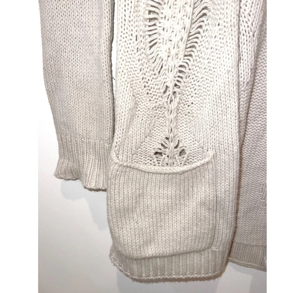 Theory‎ Wool Cardigan Sweater Coat Light Gray Size Small EUC